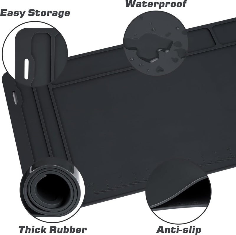 CKPART Rifle Gun Cleaning Mat, Anti-Slip Rubber Tactical Magnetic Mat, Gun Maintenance Mat,Gun Maintenance Mat for Gun Cleaning Kits 36" x 12" - Image 3